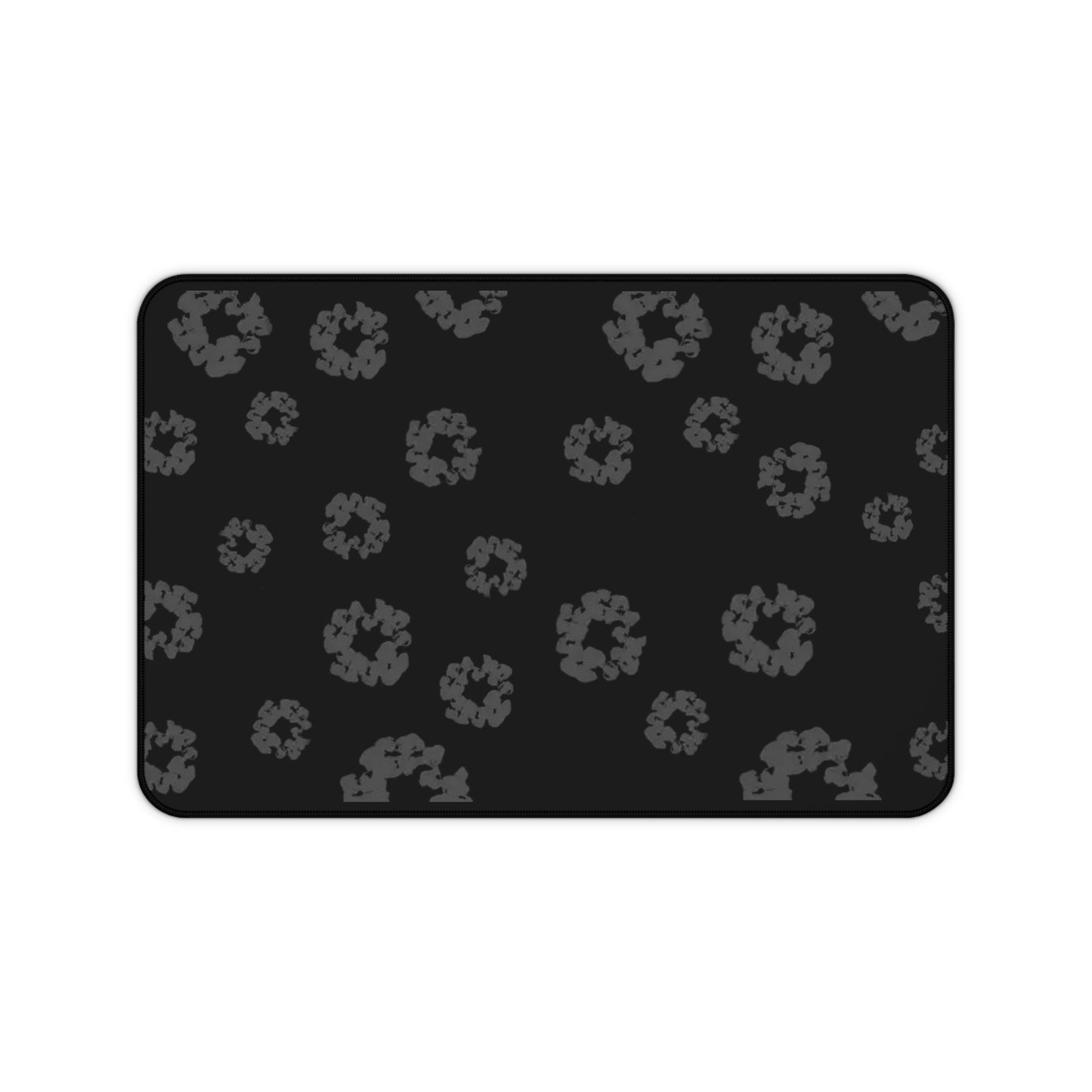 Charcoal Flower Print Desk Mat